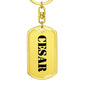 Cesar - Luxury Dog Tag Keychain