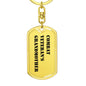 Combat Veteran's Grandmother - Luxury Dog Tag Keychain