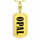 Opal v01 - Luxury Dog Tag Keychain