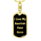 Love My American Paint Horse v2 - Luxury Dog Tag Keychain