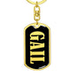 Gail v02 - Luxury Dog Tag Keychain