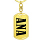 Ana v01 - Luxury Dog Tag Keychain