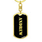 Andrew v3 - Luxury Dog Tag Keychain