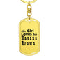 Havana Brown - Luxury Dog Tag Keychain