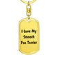 Love My Smooth Fox Terrier v4 - Luxury Dog Tag Keychain