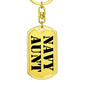 Navy Aunt - Luxury Dog Tag Keychain