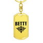 Betty v01a - Luxury Dog Tag Keychain
