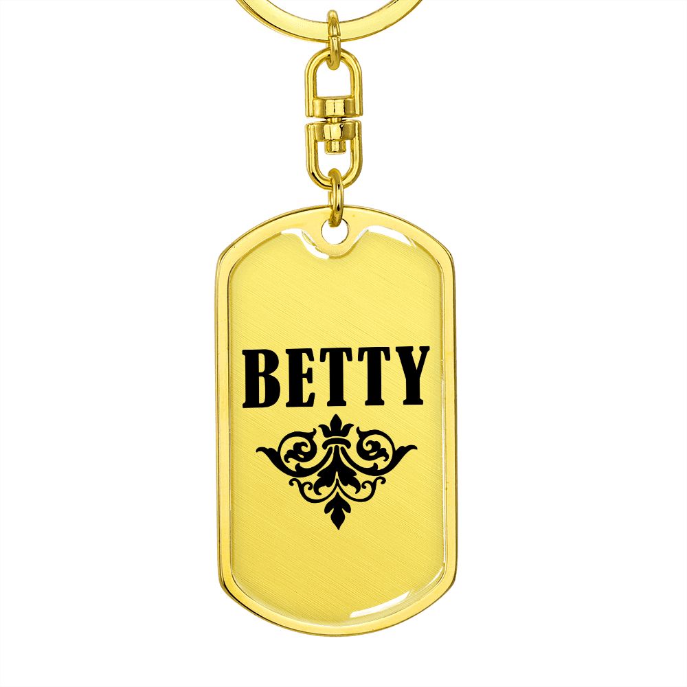 Betty v01a - Luxury Dog Tag Keychain