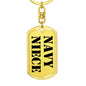 Navy Niece - Luxury Dog Tag Keychain