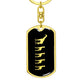 Mama Giraffe With 4 Calves v2 - Luxury Dog Tag Keychain