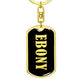 Ebony v02 - Luxury Dog Tag Keychain