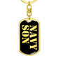 Navy Son v2 - Luxury Dog Tag Keychain