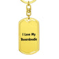 Love My Boxerdoodle v4 - Luxury Dog Tag Keychain