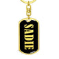 Sadie v02 - Luxury Dog Tag Keychain