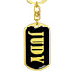 Judy v02 - Luxury Dog Tag Keychain