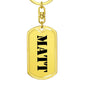 Matt - Luxury Dog Tag Keychain