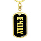 Emily v02 - Luxury Dog Tag Keychain