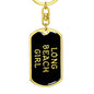 Long Beach Girl v5 - Luxury Dog Tag Keychain