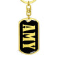 Amy v02 - Luxury Dog Tag Keychain