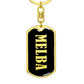 Melba v02 - Luxury Dog Tag Keychain