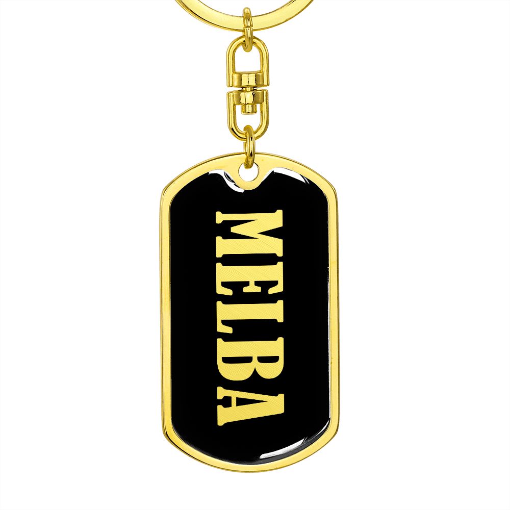 Melba v02 - Luxury Dog Tag Keychain