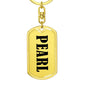 Pearl v01 - Luxury Dog Tag Keychain