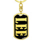Lee v02 - Luxury Dog Tag Keychain