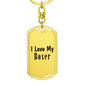Love My Boxer - Luxury Dog Tag Keychain