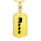 Mama Elephant With 3 Calves - Luxury Dog Tag Keychain