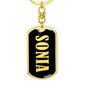 Sonia v02 - Luxury Dog Tag Keychain