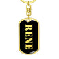 Rene v3 - Luxury Dog Tag Keychain