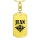 Jean v01a - Luxury Dog Tag Keychain