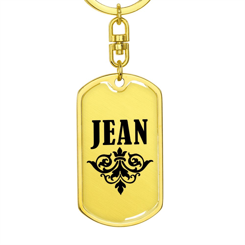 Jean v01a - Luxury Dog Tag Keychain