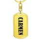 Carmen v01 - Luxury Dog Tag Keychain