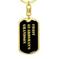 Coast Guardsman's Grandson v2 - Luxury Dog Tag Keychain