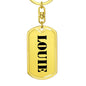 Louie - Luxury Dog Tag Keychain