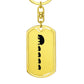 Mama Hippo With 4 Calves - Luxury Dog Tag Keychain