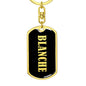 Blanche v02 - Luxury Dog Tag Keychain