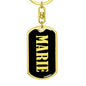 Marie v02 - Luxury Dog Tag Keychain