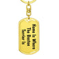Boston Terrier's Home - Luxury Dog Tag Keychain