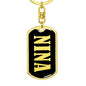 Nina v02 - Luxury Dog Tag Keychain