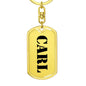 Carl - Luxury Dog Tag Keychain