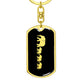 Mama Elephant With 3 Calves v2 - Luxury Dog Tag Keychain