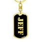 Jeff v3 - Luxury Dog Tag Keychain