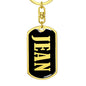 Jean v02 - Luxury Dog Tag Keychain