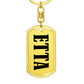 Etta v01 - Luxury Dog Tag Keychain