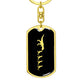 Mama Dinosaur With 4 Hatchlings v2 - Luxury Dog Tag Keychain