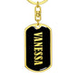 Vanessa v02 - Luxury Dog Tag Keychain