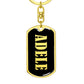 Adele v02 - Luxury Dog Tag Keychain