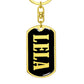 Lela v02 - Luxury Dog Tag Keychain
